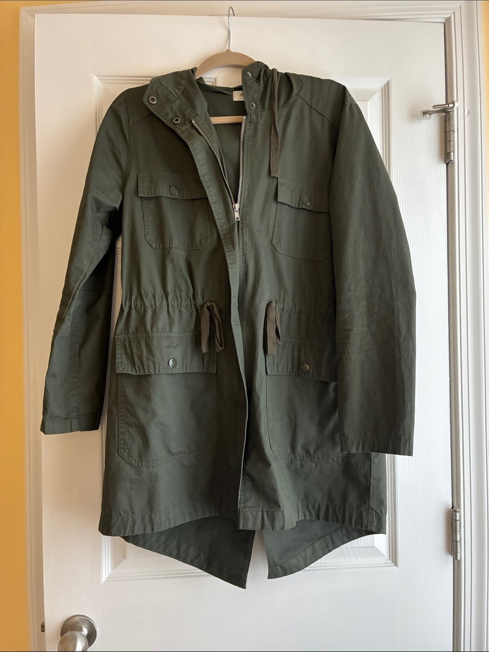 Charlotte Russe Olive Green Utility Hooded Parka